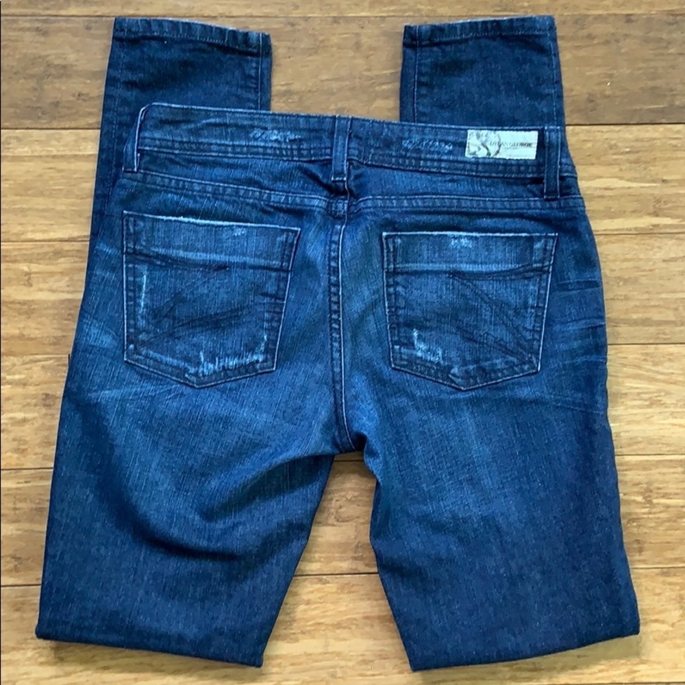 DYLAN GEORGE Distressed Skinny Blue Jeans Sz 27 - Picture 3 of 5